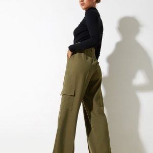 fine your next 18.80 usd for Fabio Wide Leg Cargo Trousers in Black  delivered to your home.